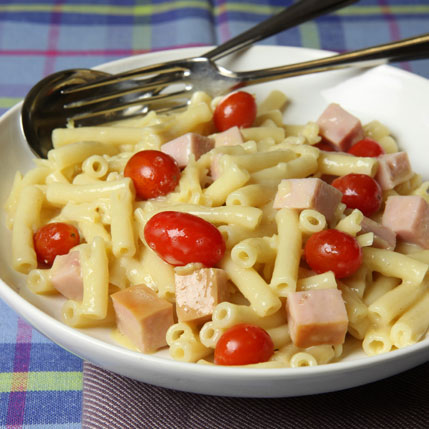 Pasta with Ham and Macaroni