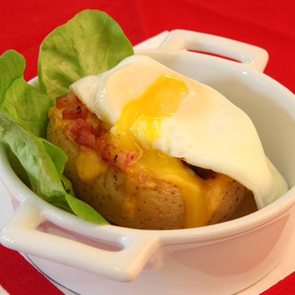Baked Potato with Poached Egg