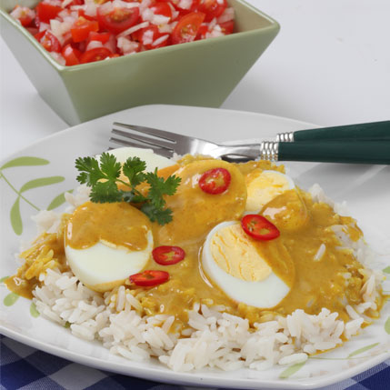 Hard Boiled Eggs with Mild Curry Sauce